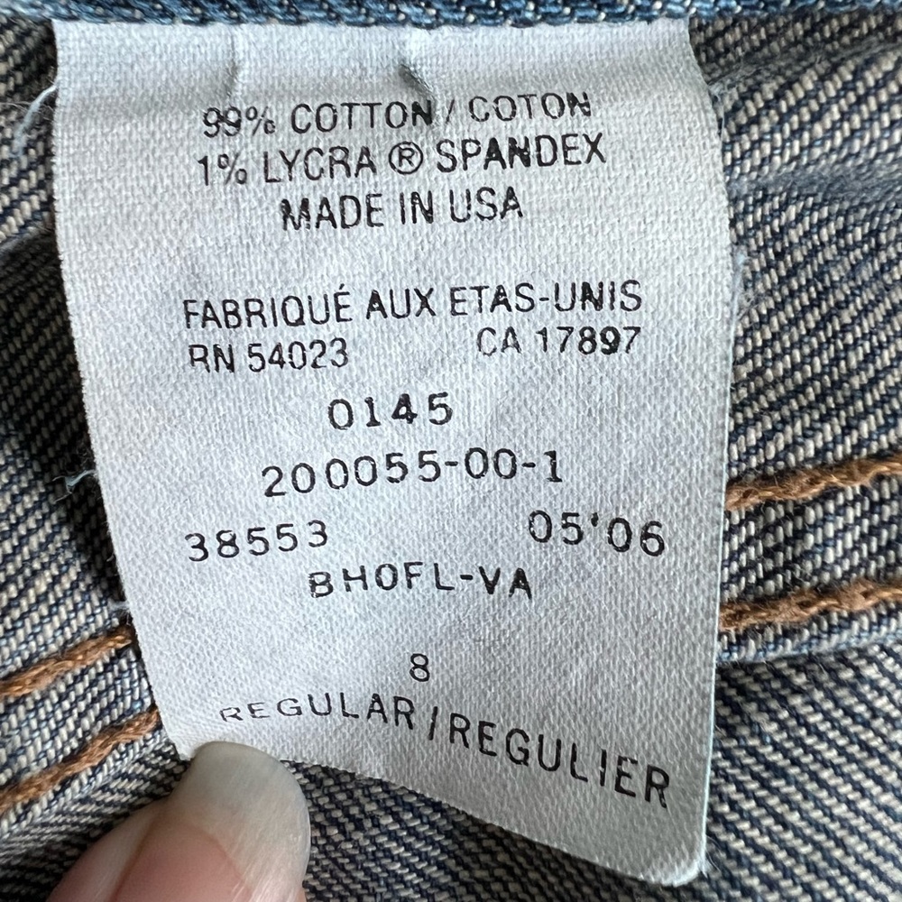 GAP Blue Denim Bootcut Stretch Jeans Womens 8R Vintage Made in USA - Picture 5 of 8